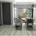 NAF AquaPlus Platinum Pisces 9mm waterproof rigid core vinyl plank flooring with realistic wood grain and deep-textured finish in a dining room