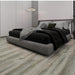 NAF AquaPlus Platinum Virgo 9mm waterproof rigid core vinyl plank flooring with realistic wood grain and deep-textured finish in a bedroom