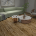 NAF AquaPlus Select Chaplin 7mm waterproof rigid core vinyl plank flooring with realistic wood grain and deep-textured finish in a living room