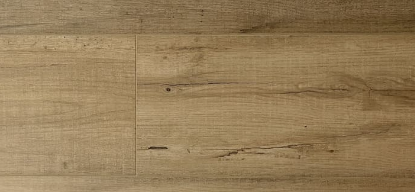 NAF AquaPlus Select Deerhurst 7mm waterproof rigid core vinyl plank flooring with realistic wood grain and deep-textured finish detail closeup