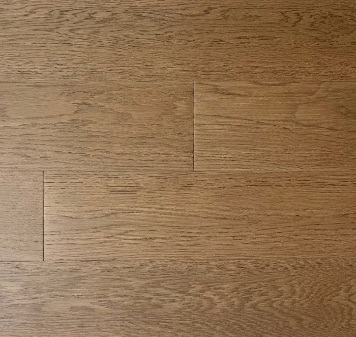 NAF Autumn European Oak engineered hardwood flooring featuring 5-inch-wide planks with natural oak grain and a textured wirebrushed finish