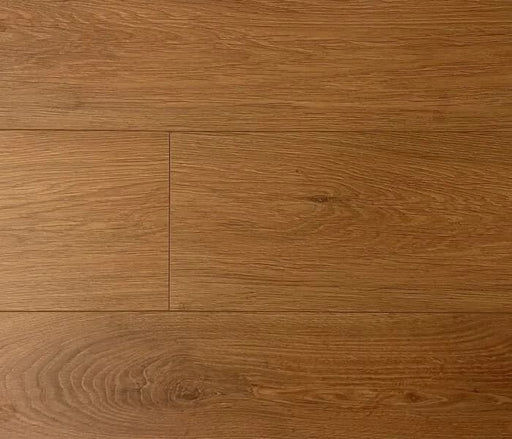 NAF Molson 12mm waterproof laminate flooring with 7.7-inch-wide wood-look planks and a natural textured finish