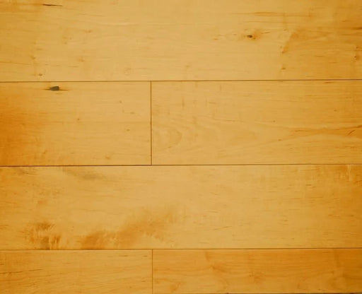 NAF Natural Maple engineered hardwood flooring featuring 6.5-inch planks with natural maple grain and a handscraped surface