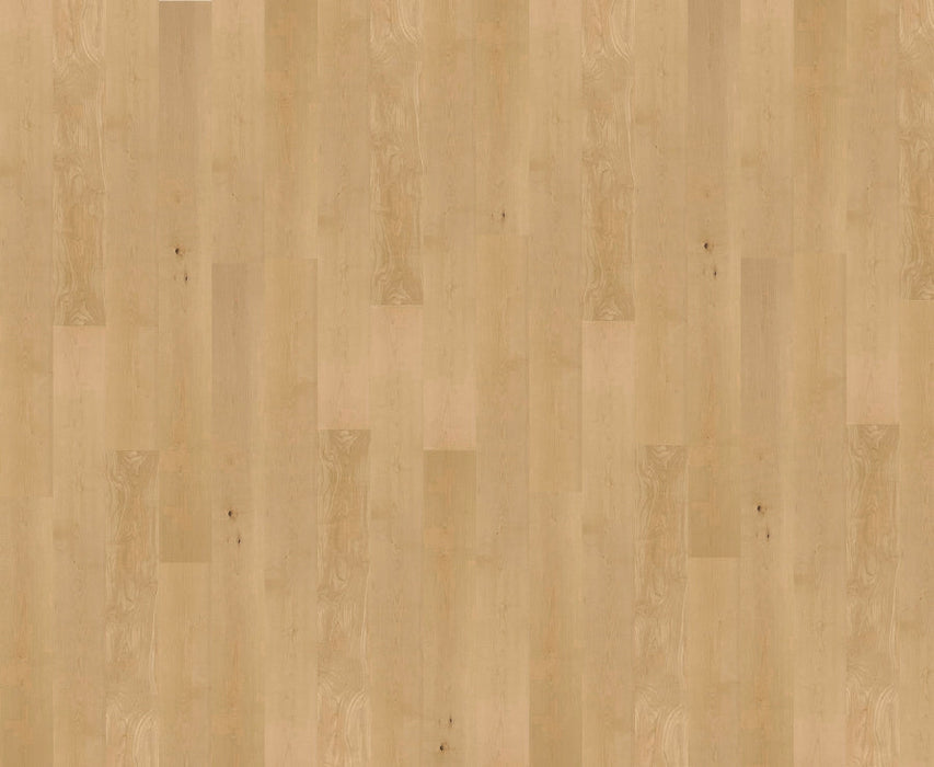 NAF Original Maple Maple engineered hardwood flooring featuring 6.5-inch planks with natural maple grain and a handscraped surface plank layout overview