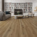 NAF Royal Durham 8mm waterproof rigid core vinyl plank flooring with realistic wood grain and deep-textured finish in a living room