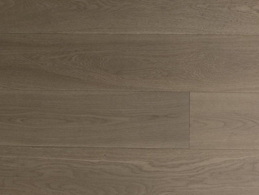 NAF Russet White Oak engineered hardwood flooring with 7.5-inch wide planks and natural oak grain with a wirebrushed texture