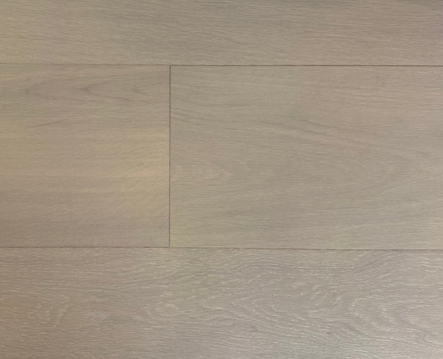 NAF Sable European White Oak engineered hardwood flooring featuring 7.5-inch planks with natural grain and a wirebrushed surface