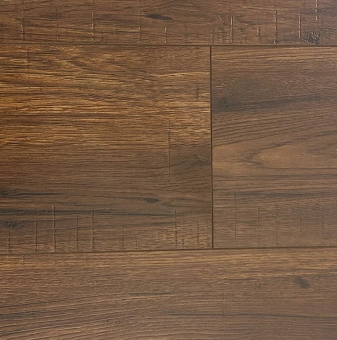 NAF Summit Oak 14mm waterproof laminate flooring featuring 7.7-inch wood-look planks with a realistic 4D textured finish