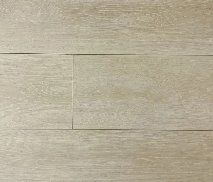 NAF Superior 12mm waterproof laminate flooring with a natural wood-inspired appearance and 7.7-inch-wide planks