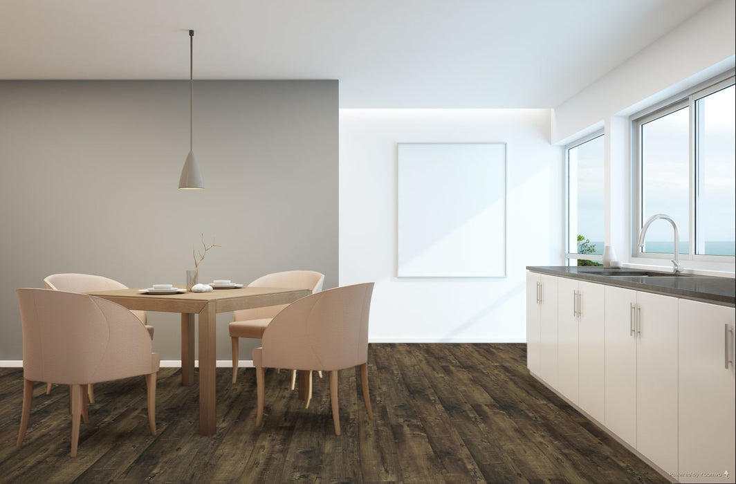 Toucan Alexander 7.70" Water Resistant EIR laminate flooring in dining room