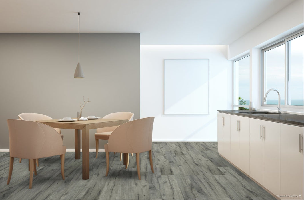 Toucan Aria 7.70" Water Resistant EIR laminate flooring in dining room