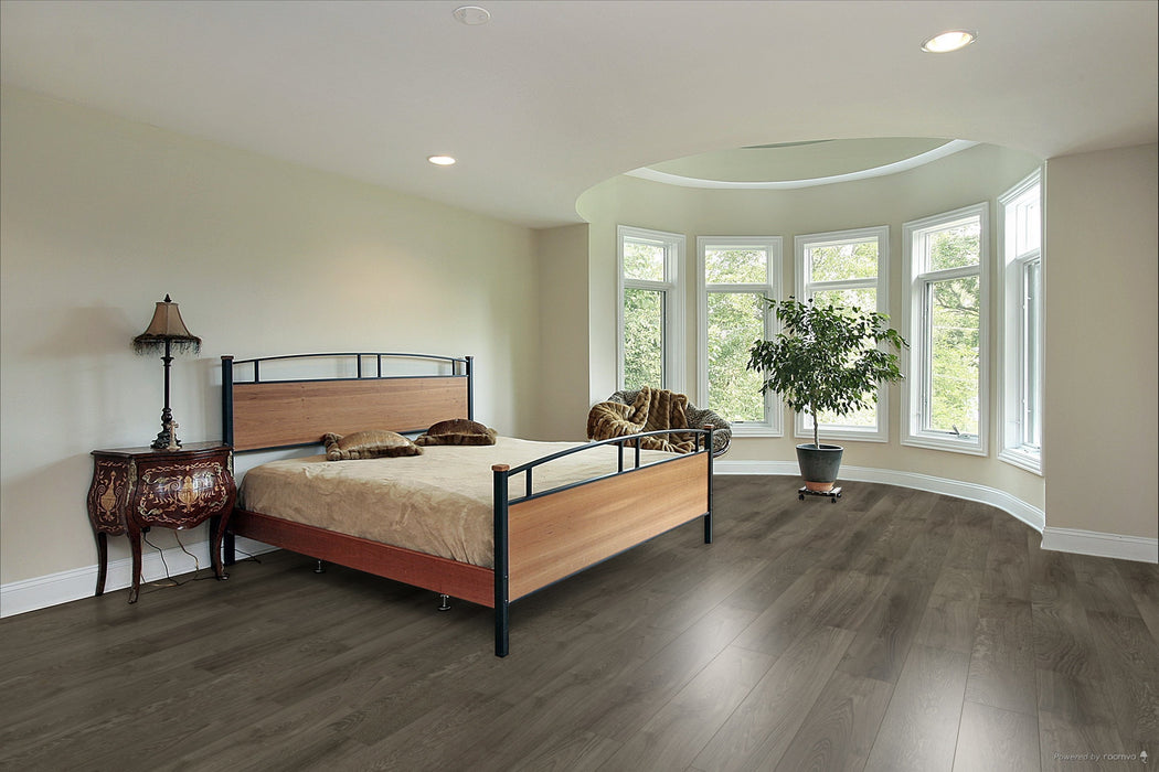 Toucan Athens 7.70" Water Resistant EIR laminate flooring in bedroom