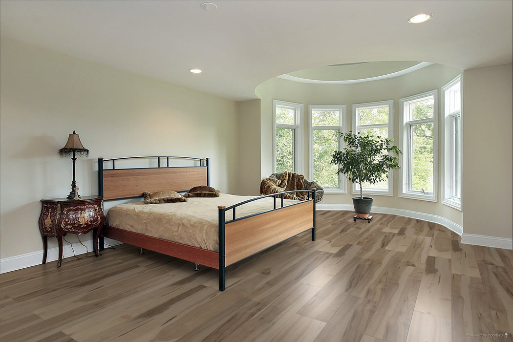 Toucan Cali Bluffs 9.06" 6mm SPC5 vinyl flooring in bedroom