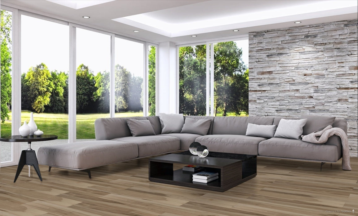 Toucan Cali Bluffs 9.06" 6mm SPC5 vinyl flooring in living room