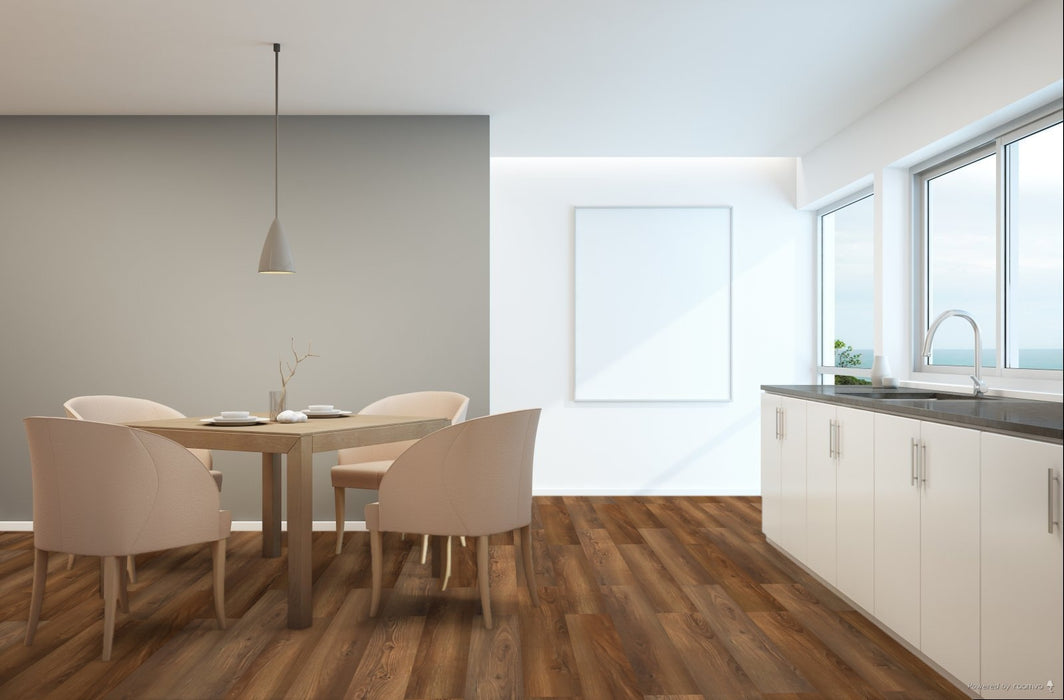 Toucan Cedar Crest TF66 waterproof laminate flooring in dining room