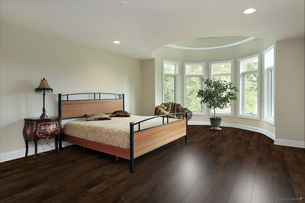 Toucan Elegant 7.70" Water Resistant EIR laminate flooring in bedroom