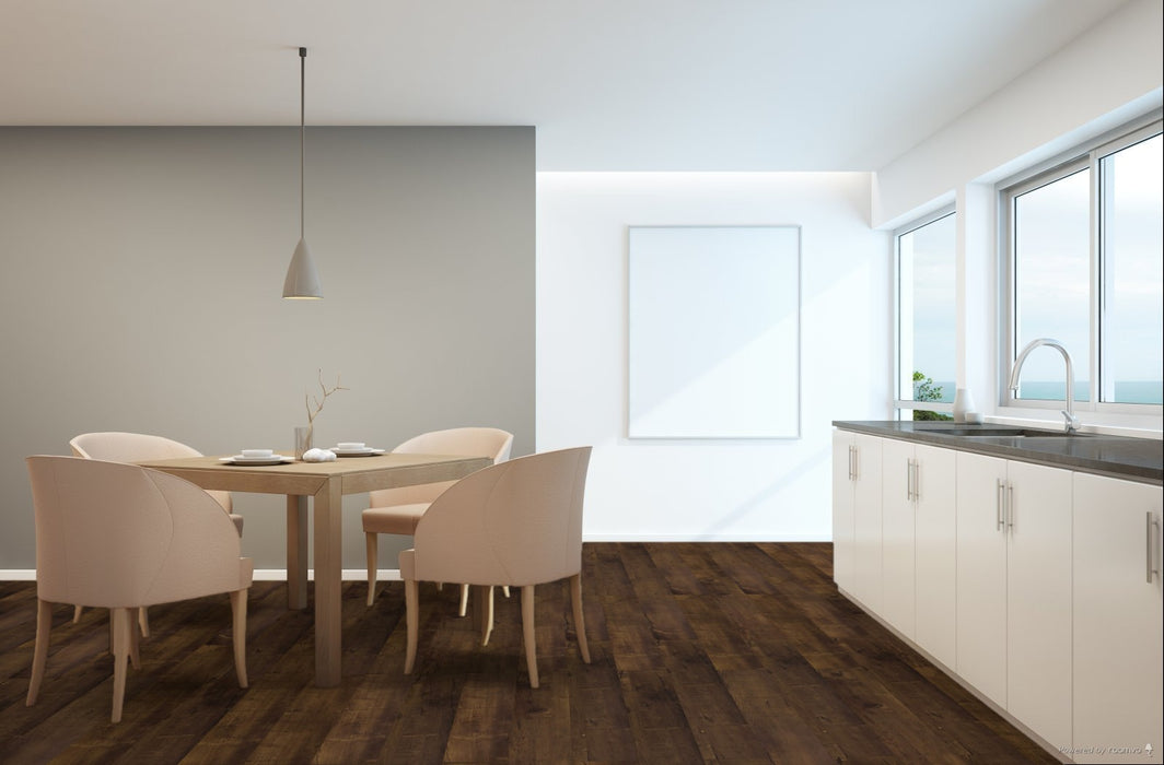 Toucan Elegant 7.70" Water Resistant EIR laminate flooring in dining room
