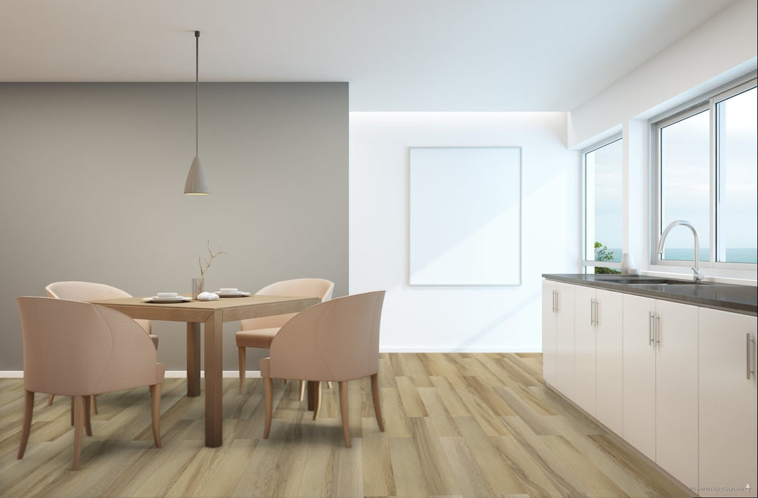 Toucan Lubec SPC7 waterproof luxury vinyl flooring in dining room