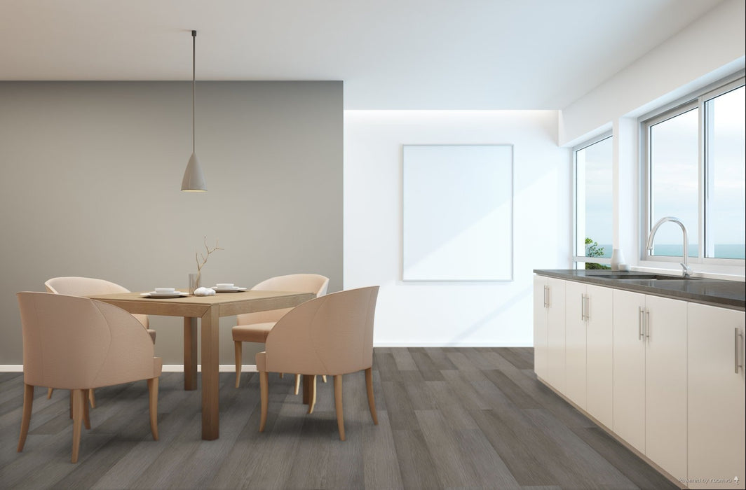 Toucan Mink SPC2 waterproof luxury vinyl flooring in dining room