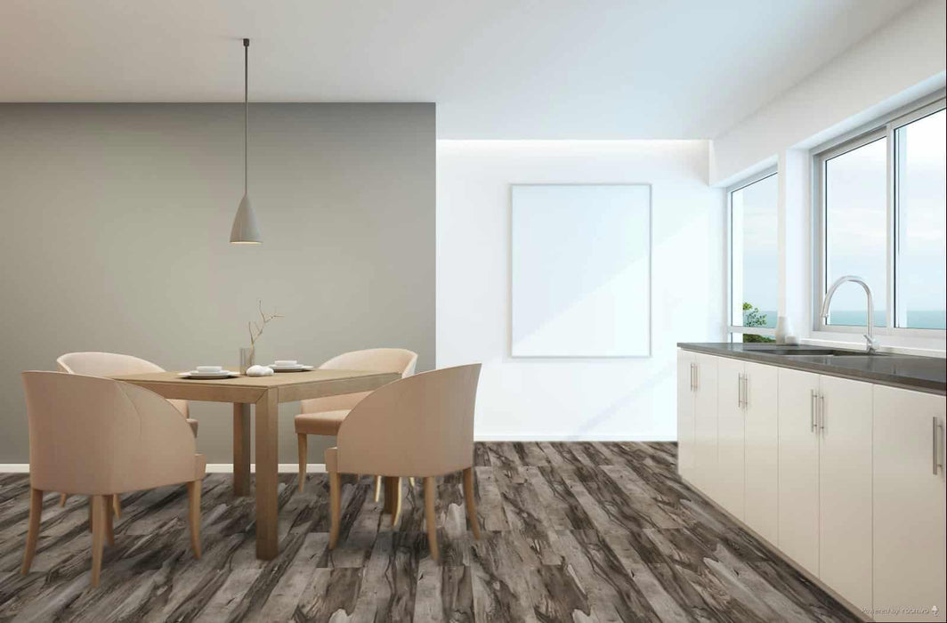 Toucan Moleskin SPC4 waterproof luxury vinyl flooring in dining room