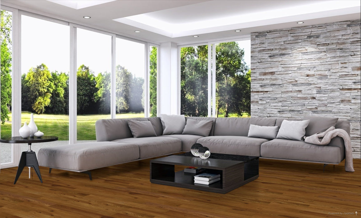 Toucan Nature Classic 5.00" Water Resistant Matt / Hand Scraped laminate flooring in living room