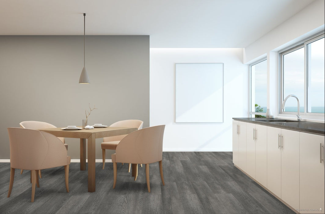 Toucan Patio Shade 9.06" 6mm SPC5 vinyl flooring in dining room