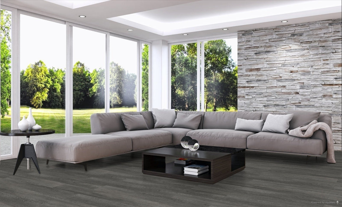 Toucan Patio Shade 9.06" 6mm SPC5 vinyl flooring in living room