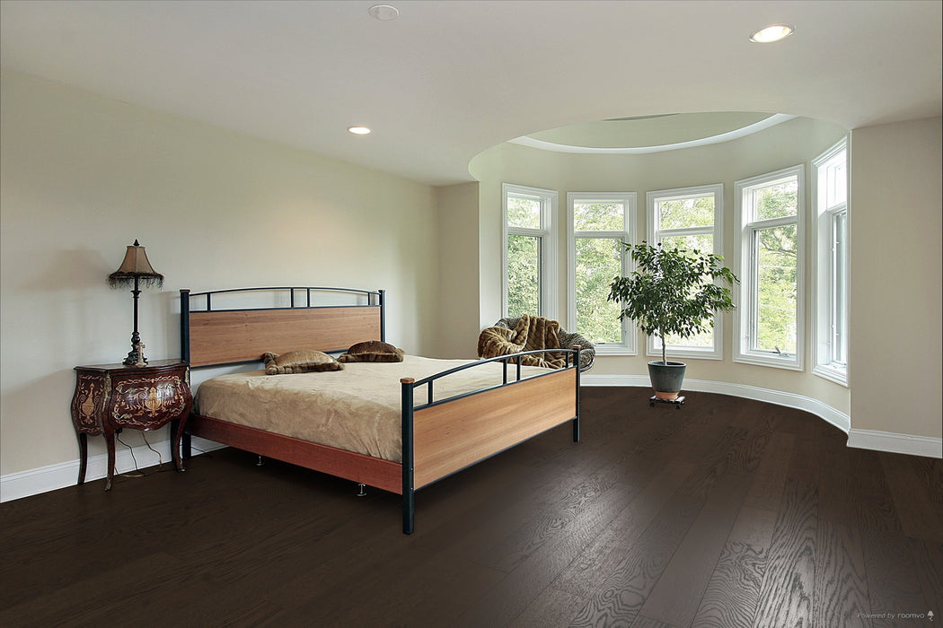 Toucan Shadow Studio Collection European White Oak engineered hardwood flooring in bedroom