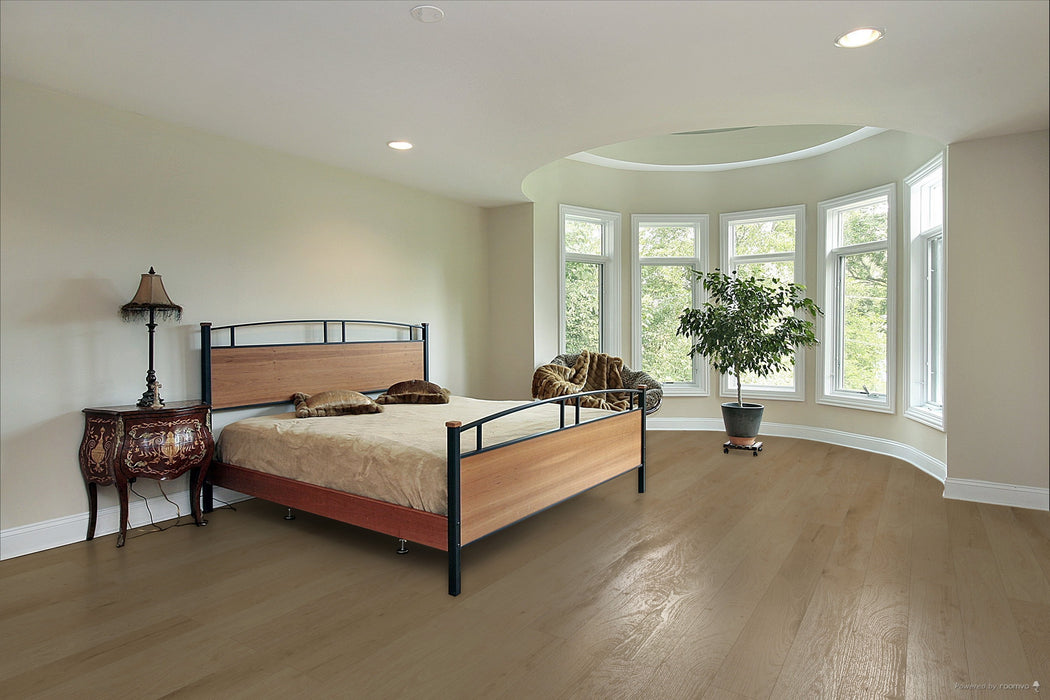 Toucan Shell Towne Collection European White Oak engineered hardwood flooring in bedroom