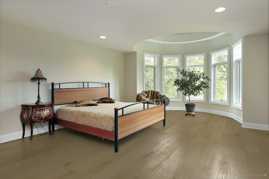 Toucan Silk Towne Collection European White Oak engineered hardwood flooring in bedroom