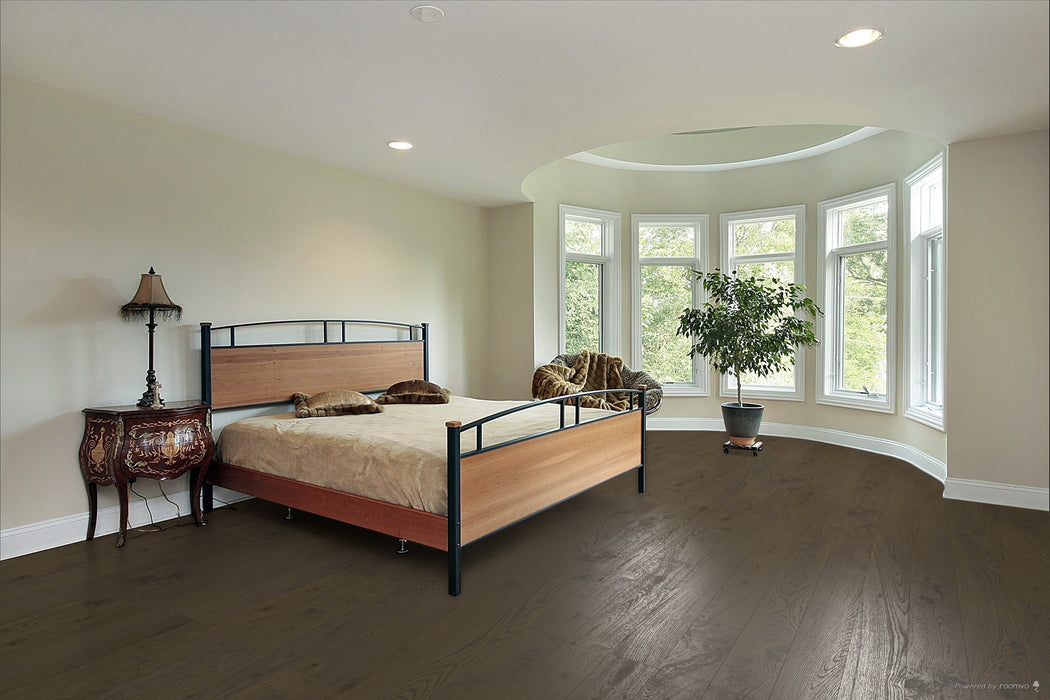 Toucan Solitude Towne Collection European White Oak engineered hardwood flooring in bedroom