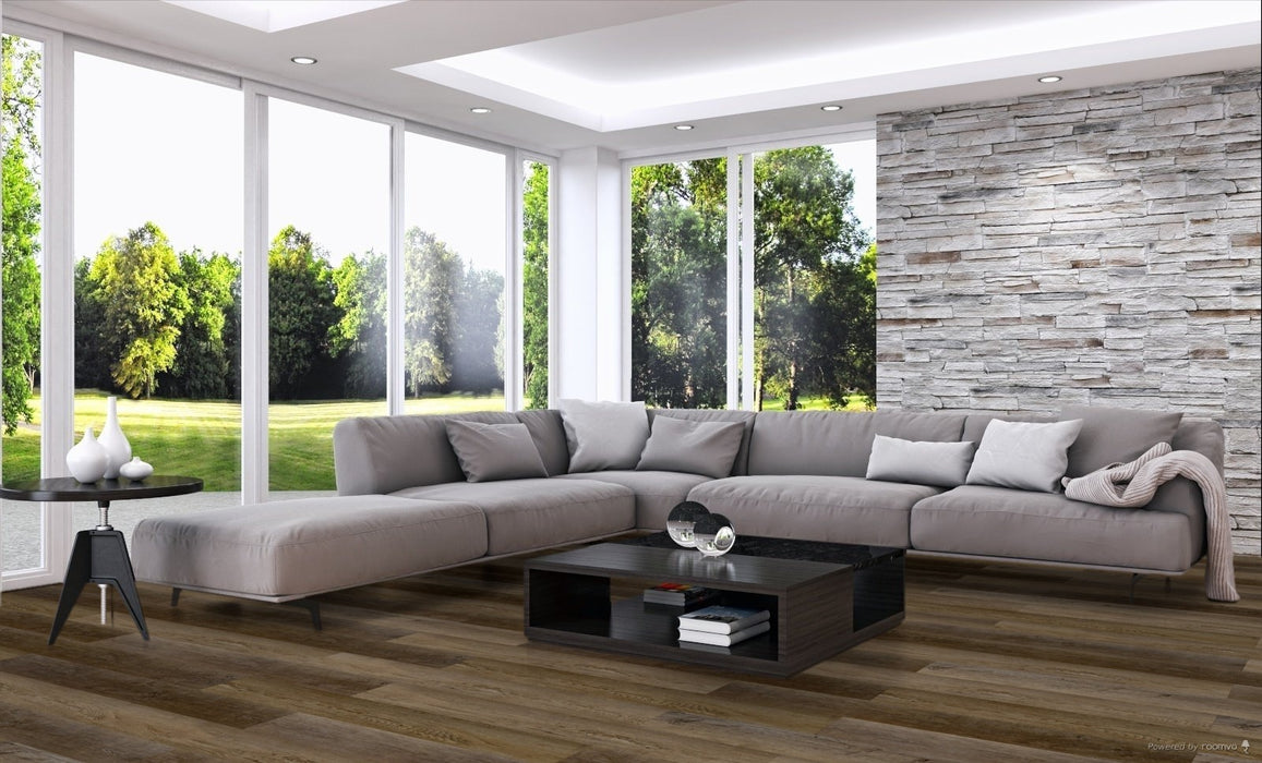 Toucan Teddy Bear SPC4 — Cork Backing waterproof luxury vinyl flooring in living room