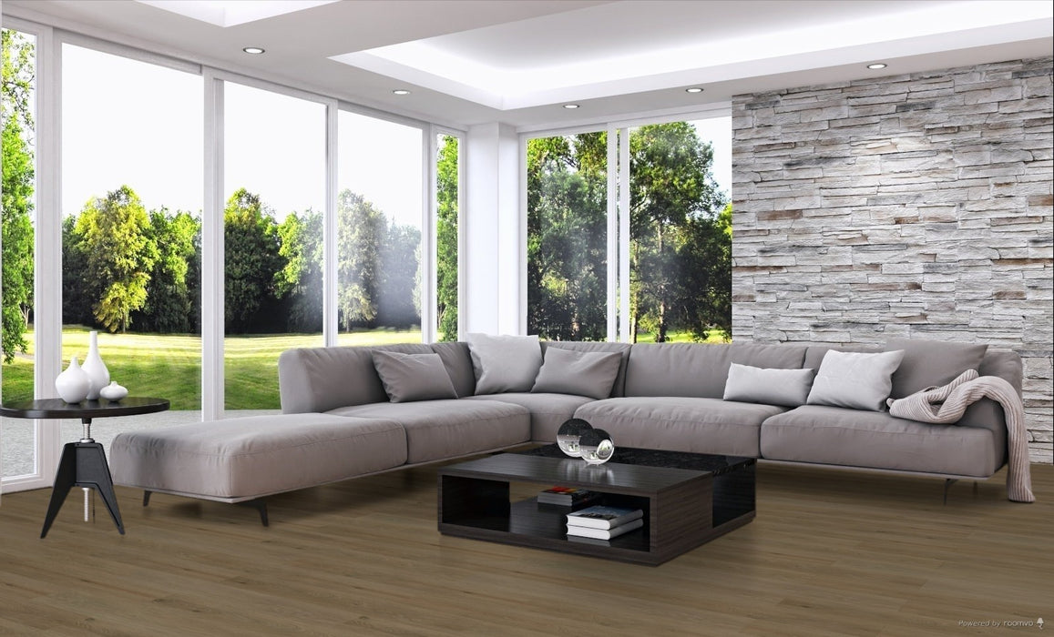 Toucan Wicker SPC3 waterproof luxury vinyl flooring in living room