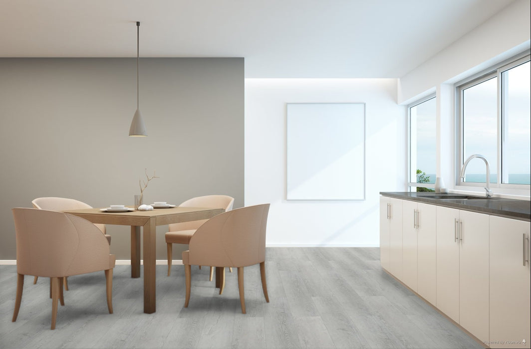 Toucan Winter Air SPC4 — Cork Backing waterproof luxury vinyl flooring in dining room