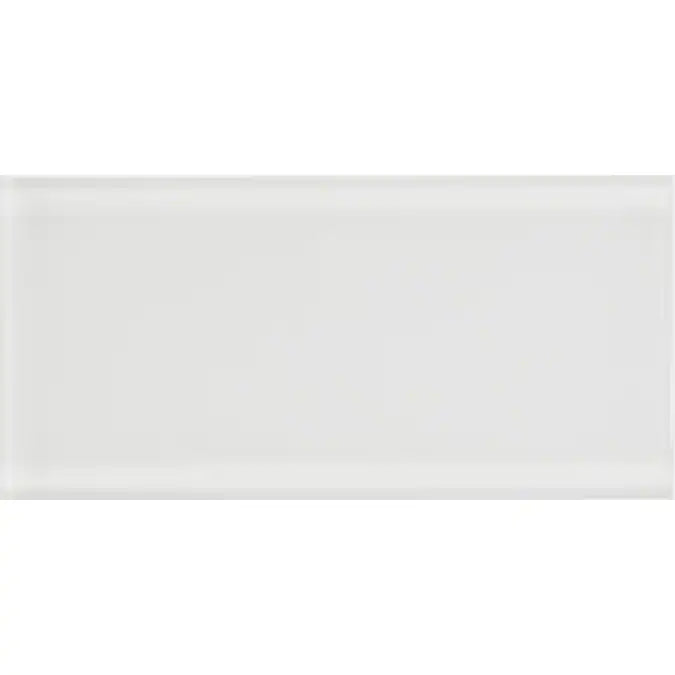 Studio Glossy White Glass Tile 3" x 6"