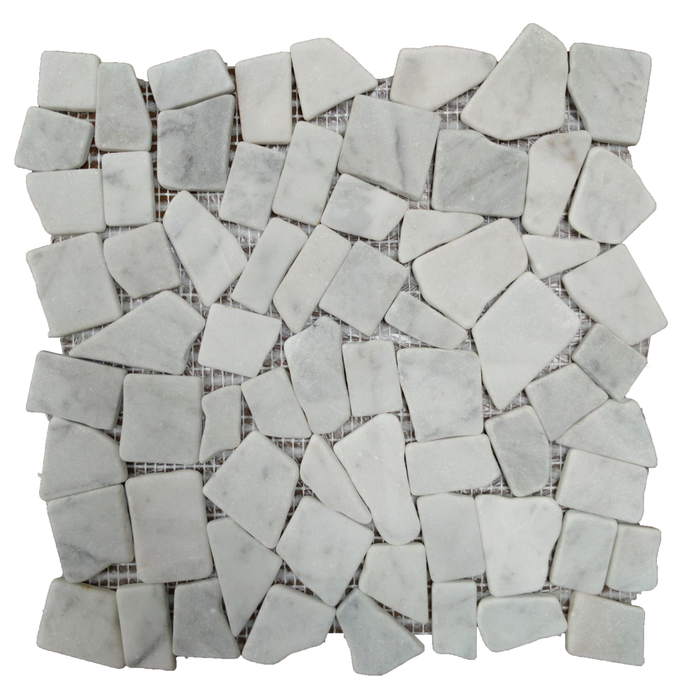 Bianco Pebble Stone 12" x 12"