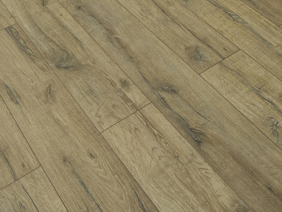 Toucan Brownstone 7.70" Water Resistant EIR laminate flooring detail closeup
