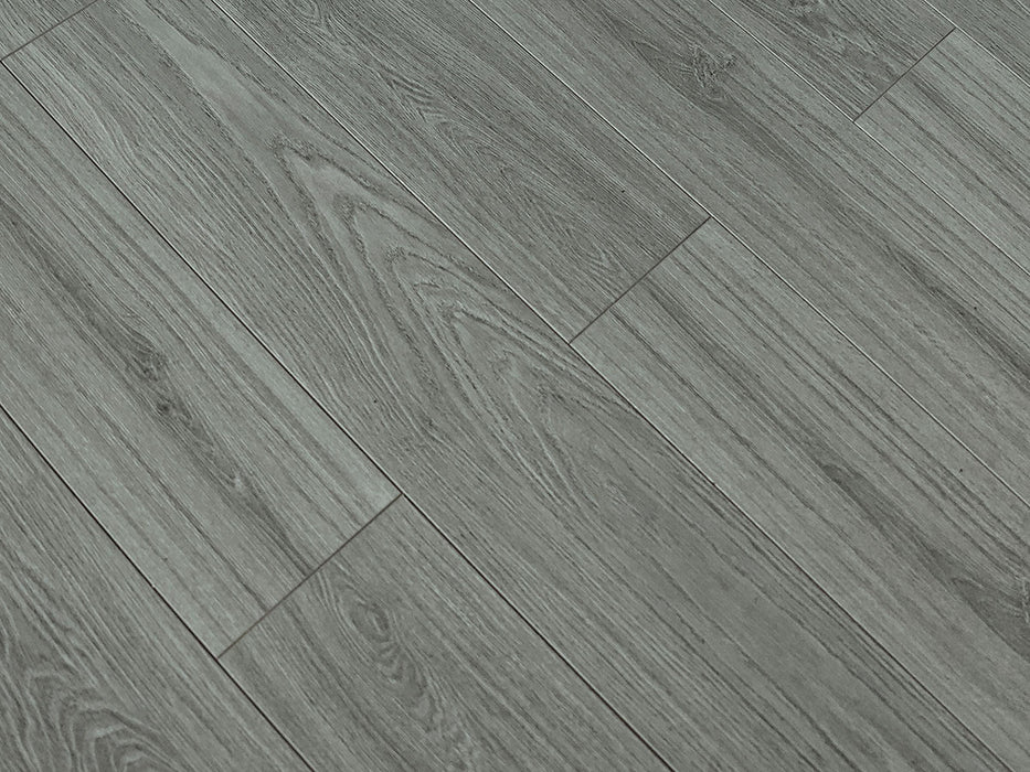 Toucan Ocean Grey 7.70" Water Resistant EIR laminate flooring Detail Close up